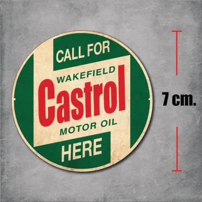 sticker pvc castrol สติกเกอร์วินเทจ คาสตรอล (แบบใหม่สวยกว่าเดิม) งานพิมพ์ดีที่สุด OFFSET PRINTING เคลือบ UV กันแดด กันน้ำ
