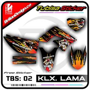 Sticker Striping Kawasaki KLX Lama - Stiker Striping Variasi KLX Lama.TBS.SF.02
