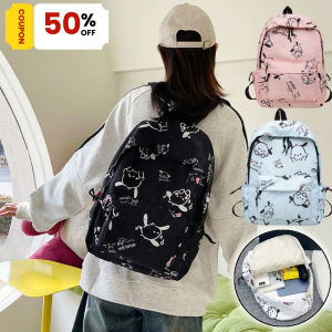 Belfoyer กระเป๋าเป้สะพายหลังพิมพ์การ์ตูนกระเป๋าเป้สะพายหลังนักเรียนขนาดใหญ่กระเป๋าเป้สะพายหลังคู่สำหรับสุภาพสตรี