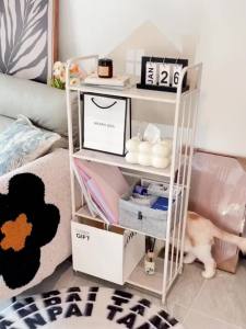 Movable Book Shelf Rack Cabinet Bookcases & Shelving Bookshelf Portability Iron Storage Is Simple and Does Not Occupy Space Bookcases & Shelving Bookshelf Portability