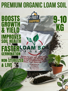 Premium Organic Loam Soil 9-10 KILOS | Garden Soil Mix for Plants | Ready-to-Use Potting Soil | Organic Growing Media for Vegetables Flowers Fruits & Indoor Plants