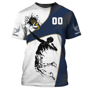Mens new volleyball suit personalized customization name suitable for both men and women 3D printed mens T-shirt fashion shirt h260617
