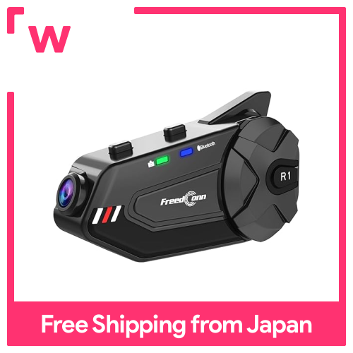 Wi Fi Loop R1 FreedConn R1 PLUS Motorcycle Intercom with Camera Dual-purpose Drive ...