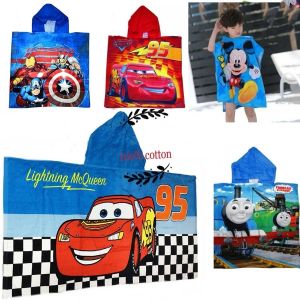 hooded towel BATH TOWEL cartoon character design for kids boy girl cotton Children Cute Hooded Cloak Beach Towel Absobent Quick Dry bath Towels