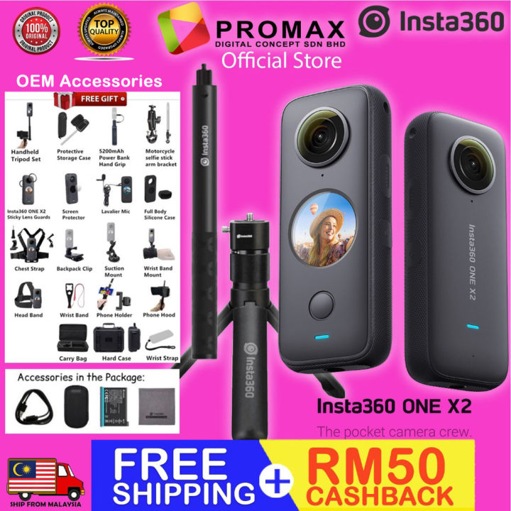 Insta360 ONE X2 is an image-stabilized 360-degree camera