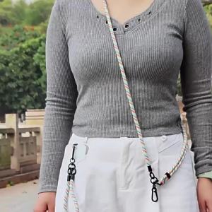 Adjustable Crossbody Phone Lanyard with Metal Tab Hook and Retractable Strap High-Strength Commercial Grade Composite Portable Practical Design Aksesori Telefon Alat Pertukangan