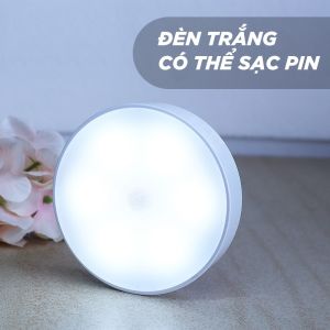Đèn Cảm Ứng Chuyển Động Dán Tường Led Cảm Biến Dán Hành Lang Tủ Quần Áo Phòng Ngủ ... Có Pin Sạc