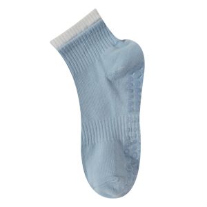 ECMLN Womens Yoga Middle Tube Socks Glue Dots Non-slip Sports Socks Indoor Fitness Floor Socks Color Matching All-match Socks