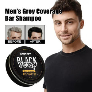 SOAP BAR SHAMPOO Homtopy Black Soap Cover Shampoo Bar Soap Anti Dandruff Deep Beautiful Black