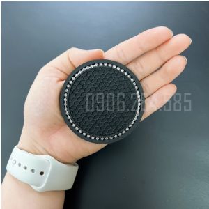 Miếng Lót Cốc Ô Tô Đính Đá Trang Trí Nội Thất Xe cao cấp Đế lót cốc cao su đính đá xe hơi Tấm Lót cốc Đính Đá