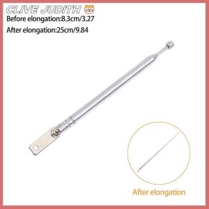 CISWGE 17 25cm 5 Section Metal Full-Channel Am Fm Radio Antenna Telescopic Antenna Rotating Antenna Aerial M2.5