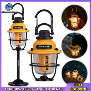 Winnereco Stepless Dimming Vintage LED Tent Light for Camping and Hiking with Portable Design and Long Battery Life