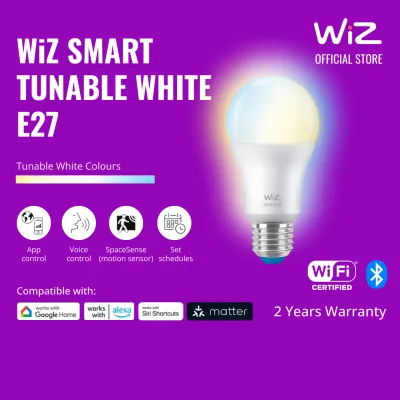 WiZ Smart Wifi Tunable White & RGB E27 Bulb | 60W | Voice/ App Control (Google & Alexa)