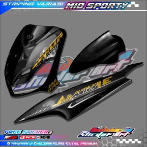 STRIPING VARIASI YAMAHA MIO SPORTY / STIKER LIST VARIASI MOTOR YAMAHA MIO SPORTY