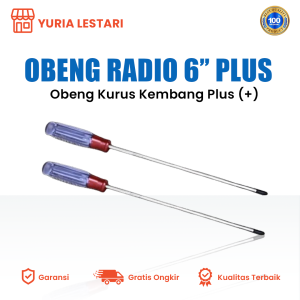 Obeng Radio 6” Plus (+) / Obeng Kurus Kembang Plus (+)