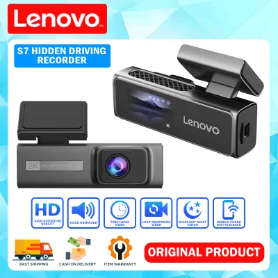 LENOVO S7 Car Dash Cam Hidden Video Recorder 1080P Full HD Dash Camera with Mobile App View Control 130° Wide Viewing Angle Support Night Vision 24H Parking Monitorng & Loop Recording