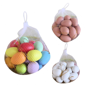 20Pcs Plastic Easter Eggs Happy Easter Day DIY Crafts for w/ Hanging Lanyard Drawing Kits Egg for House Outdoor Easter D