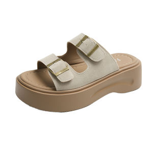Free Shipping 2026 Summer New Collection: WomenS Thick-Soled Sandals Suitable For Outdoor Wear Made Of Suede With A One-Strap Design Offering A Height-Boosting Casual And Fashionable Look