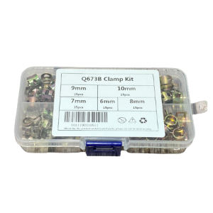 Narita ชุดแคมป์รัดท่อ ที่รัดรัดสายยาง เข็มขัดรัดท่อ เข็มขัดรัดสายในเครื่องยนต์ รุ่นรัดแบบหนีบ 75ตัว/ชุด เบอร์ 6-7-8-9-10