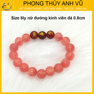 Vòng tay mã não đỏ tam hợp thân tý thìn - size 8 10ly - có khai quang điểm nhãn may mắn tài lộc - bảo hành 12 tháng - PHONG THỦY ANH VŨ