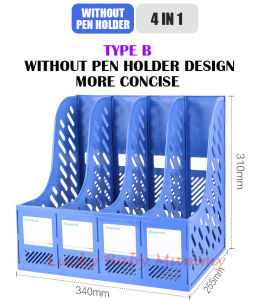 PP File Storage Rack Multi-layer Document Folder 3.0mm Thicken Desk Storage / Rainbow