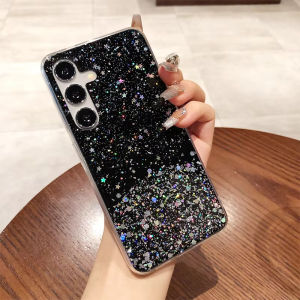 Casing for Samsung Galaxy S25 Ultra Plus 5G 2025 Phone Case Soft Silicone Foil Bling Glitter Transparent Clear cover For SamsungS25 S25+ S25Ultra S25Plus 25+ S 25 Back cases