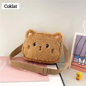 Tas Selempang Dewasa Remaja Wanita Perempuan Boneka Bulu Lembut Lucu Tebal Aesthetic Cantik Murah | Slingbag Mini Karakter Kucing Kelinci | Tas Selempang Bahu