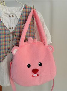 Túi đeo vai Loopy nhồi bông xinh xắn lông mịn dễ thương - Túi đeo chéo Loopy