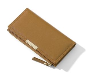 Women Long Wallet PU Leather Large Cpacity Coin Purse Cards Cash Holder Back Zipper Pocket