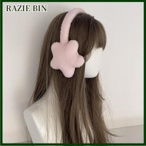 RAZIE BIN ที่ปิดหูเด็กผู้หญิงน่ารักน่ารักใหม่ฤดูหนาวผ้ากำมะหยี่ขนยาวน่ารักหมวกสำหรับฤดูหนาวที่ปิดหูป้องกันความหนาวเย็น