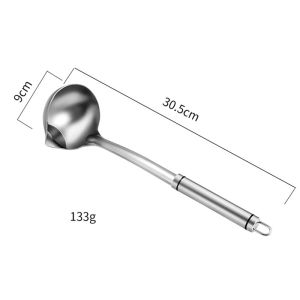 Singapore 304 Stainless Steel Soup Oil Filter Ladle Spoon Oil Scoop Separator Spoon 不锈钢隔油勺