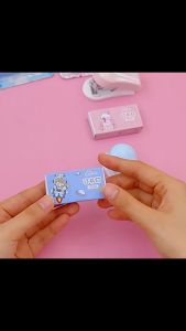 Ghim bấm mini mèo paw 3 màu - Tặng 400 kim - Có rút kim - Bấm 10-20 tờ - Đồ dùng học tập văn phòng - Quà tặng dễ thương