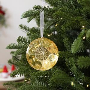 GOXBERK Tỏa sáng  Dây Chuyền Giáng Sinh Đính Đá Quý Tự làm Trong suốt Đồ trang trí treo cây thông Noel Sáng tạo Tinh tế Đồ trang trí cây thông Noel Trang trí Tết