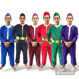 setelan baju pangsi betawi dewasa (stelan saja) stelan tanpa peci sabuk juga aksesoris lainnya