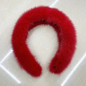 2026 Hot Sale Women Luxury winter 100% Real Mink Fur Headbands High Quality Real Fur Hair Band Lady Fashion Hair Hoop Furry Gift2026