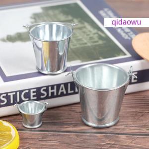 qidaowu 1pcs Dollhouse Mini sắt xô thu nhỏ mô hình mini Dollhouse trang trí đồ trang trí trẻ em bãi biển nhỏ xô đồ chơi