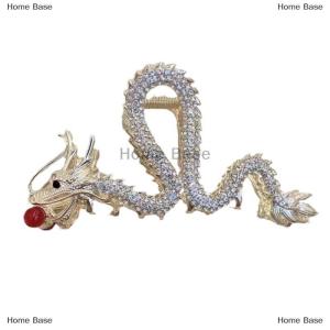 [COD] Home Base 2024 Year Of The Dragon Shark Claw Clip Dragon Hair Claw Metal Hairpin Women Crab Clip Barrette Hair Accessories