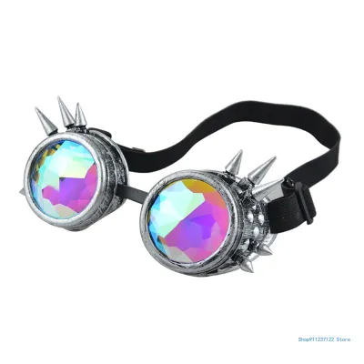 【100%-original】 Glasses Men Sunglasses Women Party Psychedelic Prism Diffracted Rainbow Lens EDM Sunglass Female