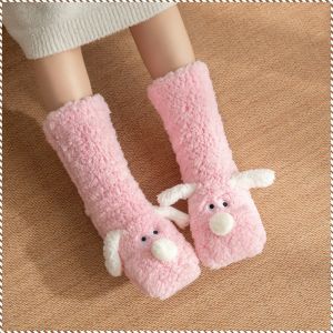 Sleep Socks Fall/winter Warm Socks Comfortable Touch Cartoon Cute Fall Asleep Thickening Mid-calf