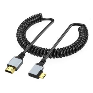 4K Video Extension Cable 90 Degree Angled Option 4K60Hz Bidirectional for Video Cards Tablets Laptops Spring Cord