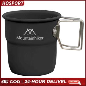 300ml Camping Mug with Foldable Handle - Lightweight Tableware for Hiking and Outdoor Cooking