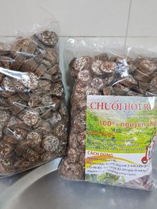 Chuối hột rừng thái lát phơi khô (gói 1kg) chuối thái lát nguyên vỏ thơm nức ngâm chuẩn chỉ chất lượng cam kết