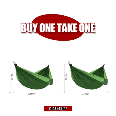 【270X140cm】Buy 1 Take 1 single hammock camping hammockhammock duyan military duyan swing indoor hammock