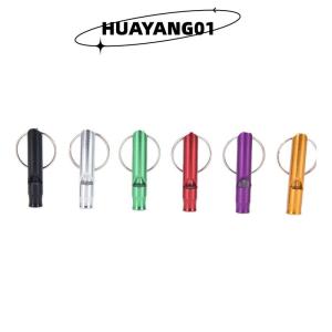 HUAYANG01 [2023 new HOT FASHION] Kim loại còi Mặt dây chuyền với Keychain cho sự sống còn khẩn cấp kích thước nhỏ còi