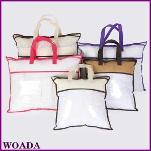 WOADA Transparent Non-woven Pillow Packed Quilt Blanket Zipper Dustproof Storage Bag Household Organizer Bag Tote Bag Various Sizes