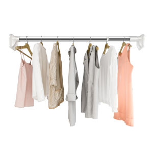 ราวม่าน ราวม่านสแตนเลส ปรับขนาดได้ ไม่ต้องเจาะผนัง ราวติดผนัง ราวแขวนผ้าในห้องน้ํา ราวสเเตนเลส ราวแขวน ราวแขวนผ้า ราวแขวนเสื้อผ้า