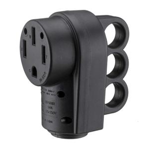 Portable Male/Female Power Socket Plug 125V Power Plug 50A with Rear Pull Circlet Reliable Power Access In Motorhomes