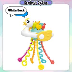 [iRojak] Baby Swan Sensory Montessori Pull Ropes Activity Silicone Teething Toy 益智玩具抽抽乐 Mainan Montessori -BT391