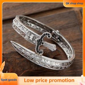 ✨QK shop✨ Vintage Trend Carved Floral Bracelet Mens Womens Personalized Punk Style Party Accessories Jewelry Gifts
