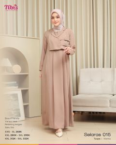 TERMURAH DRESS MUSLIM KEKINIAN SELARAS 015 COCOK UNTUK OUTFIT LEBARAN KONDANGAN & DAILY TERBARU  BY NIBRAS
